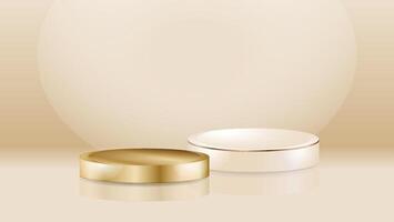 Luxury golden podium display background for your product presentation or product display vector
