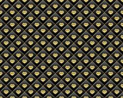 Seamless luxury diamond shape pattern with golden border vector