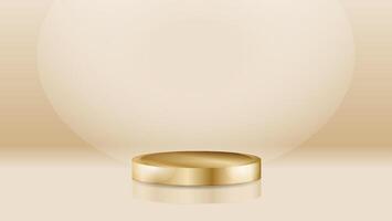 Abstract scene background Luxury podium on background gold Product presentation vector