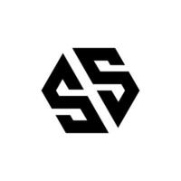 Letter Ss hexagonal shape modern abstract creative monogram logo design vector