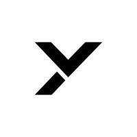 Letter Yv with simple line art modern unique abstract monogram logo vector