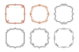 Minimalist Line Art Magnifying Glass Icons on Transparent Background vector