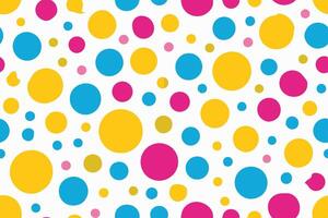 Playful Seamless Pattern with Colorful Dots on White Background Celebration Design vector