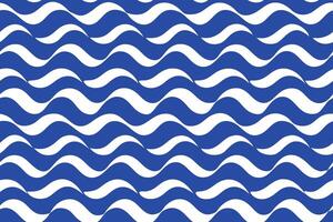 Seamless Pattern of Stylized White Waves on Blue Background Ocean Theme Texture vector