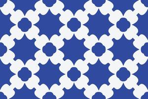 Seamless Floral Pattern in White and Blue, Elegant Repetitive Design Texture vector