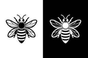 Bee icon design template design black white design vector