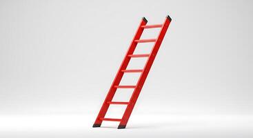 Red Ladder, Symbol of Progress and Ambition, Clean Studio Shot photo