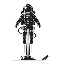 Futuristic robot cyborg soldier character in 3D illustration vector