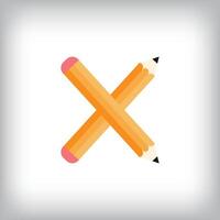 The letter X looks like it was drawn with a pencil, which increases the creativity of the design. The simplest design of the education icon. vector