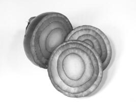 Sliced Red Onion on White Background creative background photo