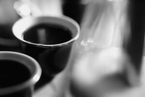 Mocca in a cup close view background creative background photo