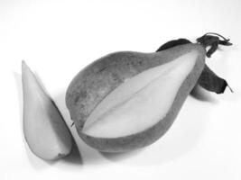 Single Slice of Pear on White Background creative design photo