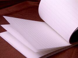 Blank pages of a notebook close view background creative background photo