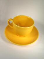 A cup of coffee on a table close view background Version 16 photo