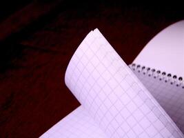 Blank pages of a notebook close view background wallpaper photo