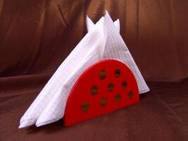 White napkins on a table close view creative background photo