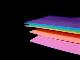 Paper for notes close view background, office supplies creative design photo