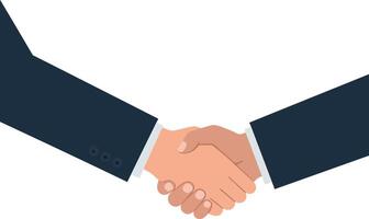 Two hands shaking in a professional setting, minimal design, symbolizing partnership and agreement, illustration vector