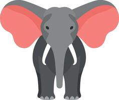 Elephant standing proudly with large ears in a flat design style art vector