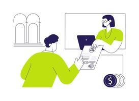 Get the proof of funds abstract concept illustration. vector