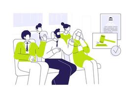 Passing new law abstract concept illustration. vector