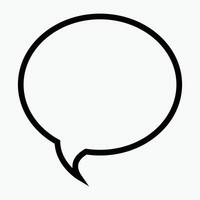Speech bubble icons showing communication and chat in cartoon style vector