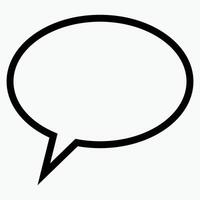 minimal flat speech bubble icons represent chat communication and dialog vector