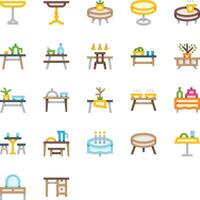 a set of colorful icons depicting various items vector
