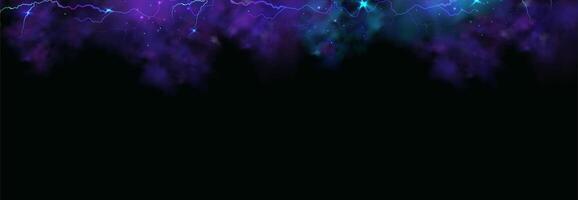 A purple and blue background with lightning vector