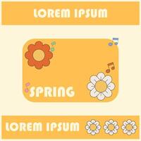 Spring design template copy space for ads vector