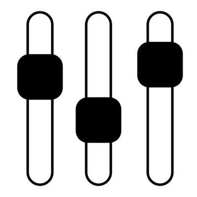 Equalizer semi glyph icon style