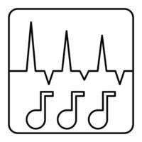 Frequency Outline icon style vector