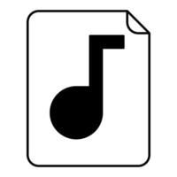Audio file semi glyph icon style vector
