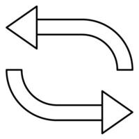 Repeat Outline icon style vector