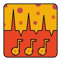 Frequency filled outline icon style vector