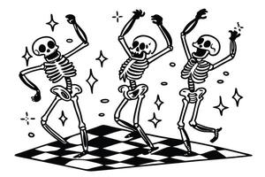 Dancing with the Dead A Skeleton Disco Party vector