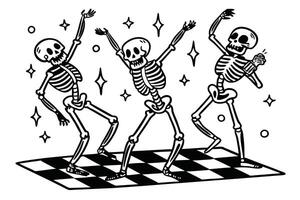 Shake, Rattle, and Roll The Skeleton Celebration vector