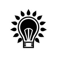 Creative Light Bulb Icon with Sun Rays Symbolizing Innovation and Energy vector
