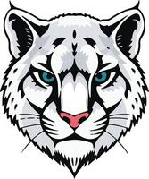 Snow leopard head vector