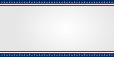 American flag ribbon frame. US flag background. US flag banner with blank space for text vector