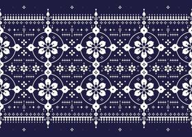 aztec style of ethnic fabric seamless pattern, blue and white style, design for cloth, carpet, batik, wallpaper, wrapping etc. vector