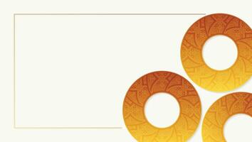 Luxury White circle border art pattern background vector
