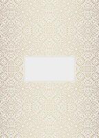 cover of elegant pattern line motif in gold color vector