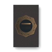 Luxury retro art message card design vector