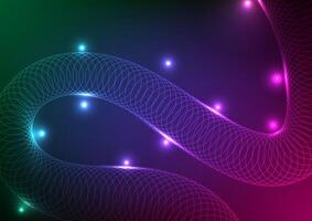 Digital technology Wavy background. Design for wireframe abstract fluid curve wave shape connect telecoms line internet online fiber gradient. vector