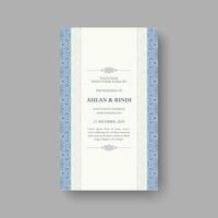 classic style invitation card with border pattern vector