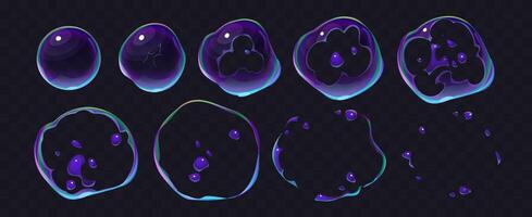 Transparent soap bubble explosion burst effect vector