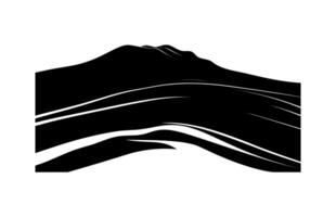 Sand Dune Silhouette isolated on white background vector