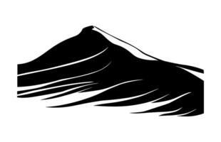 Sand Dune Silhouette isolated on a white background vector