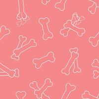 Outline Bone Seamless Pattern Background for Surface Print Fabric Fashion Wrapping vector